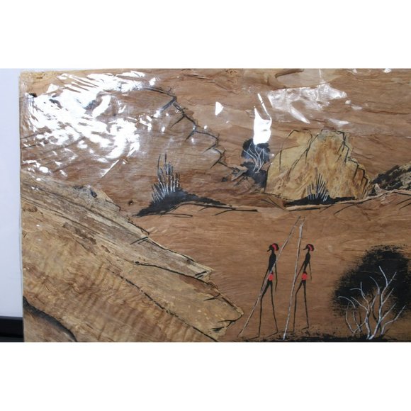 Aboriginal Traditional Art Made by West Australian artist. Vintage made with Bar - Picture 2 of 6